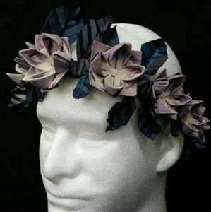 Hand Crafted Origami Lotus Flower Crown